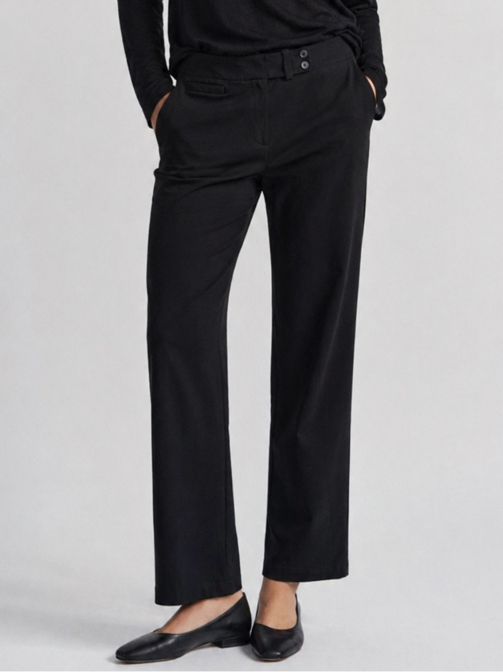Eileen Fisher Minimalist Tailored Pants in Black
